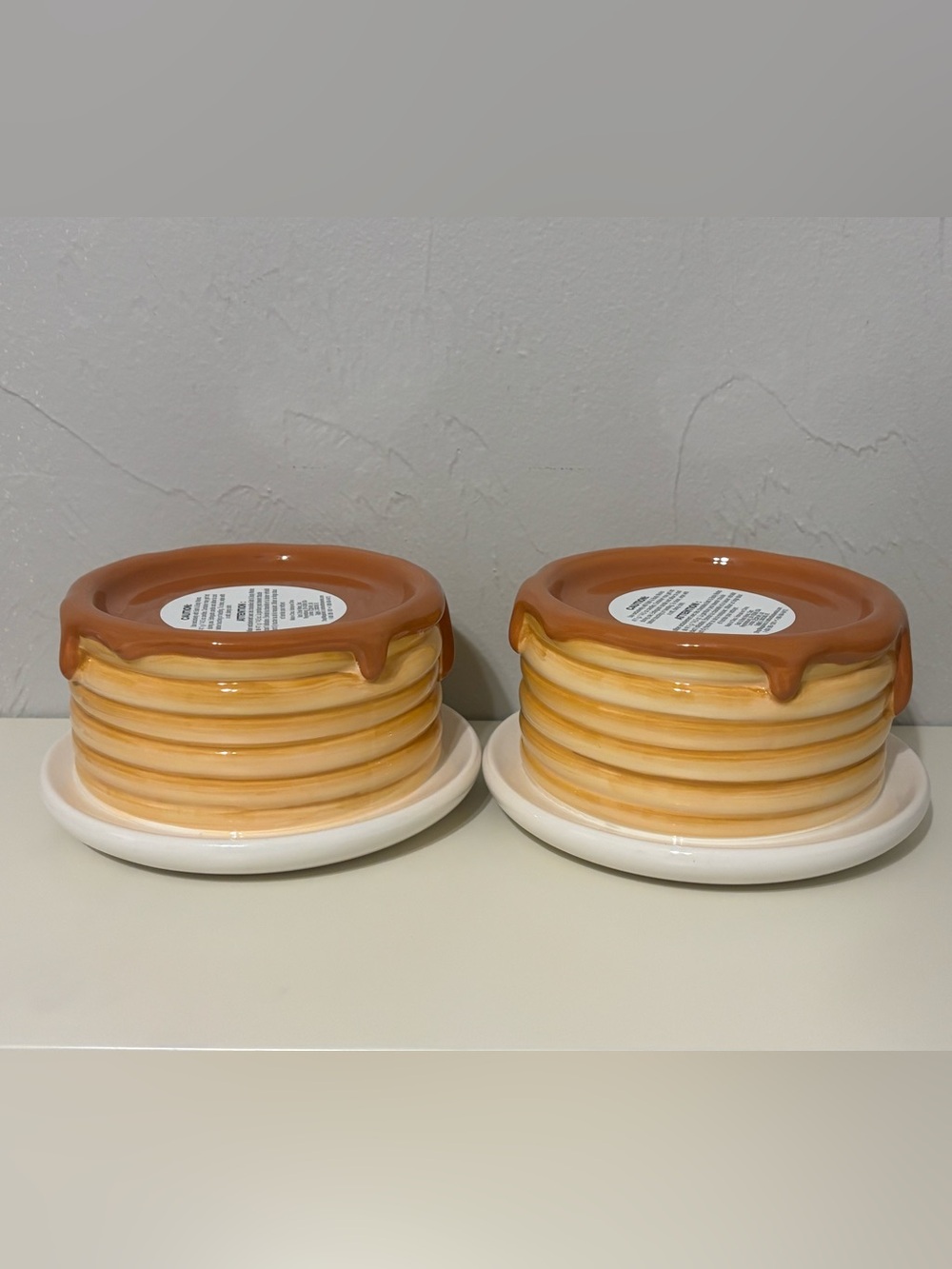 Bath & Body Works Pancake Stack 3-Wick Candle Holder Pedestals x2